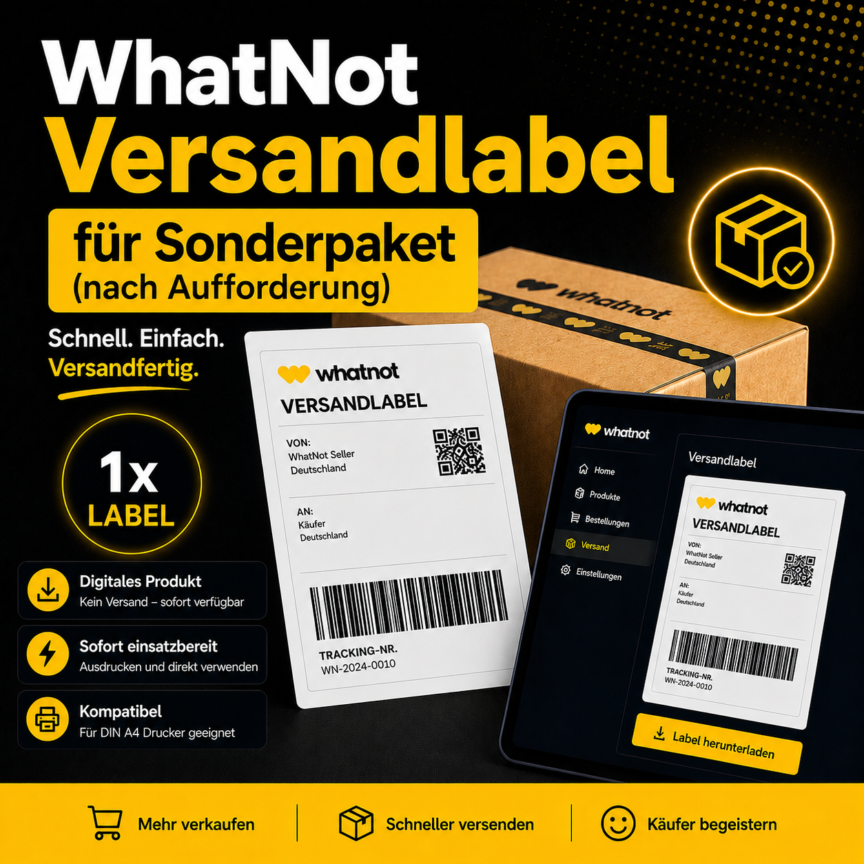 Versandlabel WhatNot ( nach Aufforderung kaufen )