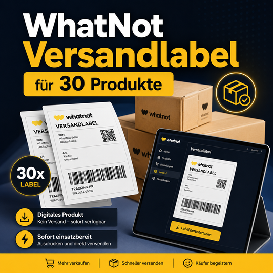 Wochen Versandlabel WhatNot (bis zu 30 Artikel)