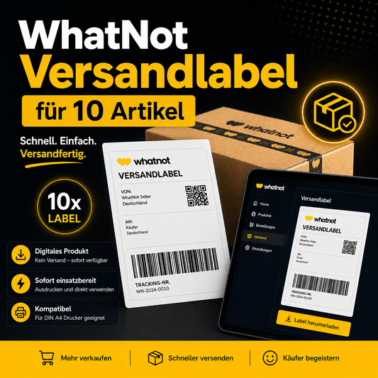 ÖSTERREICH: Wochen Versandlabel WhatNot (bis zu 30 Artikel)